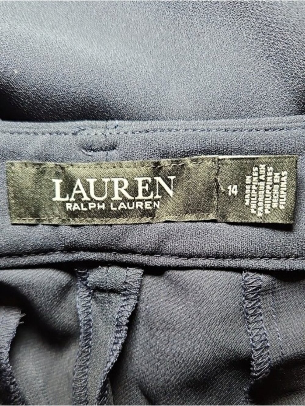 Lauren Ralph Lauren Black Label Double-Faced Georgette Wide-Leg Pant New Size 14 - Picture 12 of 13